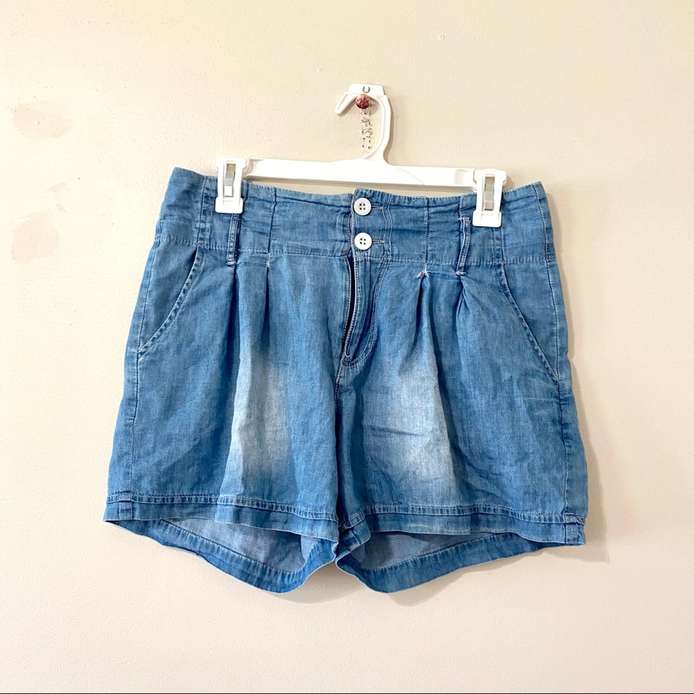 Maison Scotch chambray blue shorts loose flowy ladies size 3